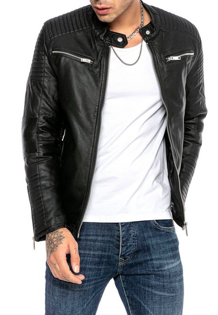 RedBridge Lederimitatjacke stilvoll im Biker-Look mit Reißverschluss und St günstig online kaufen