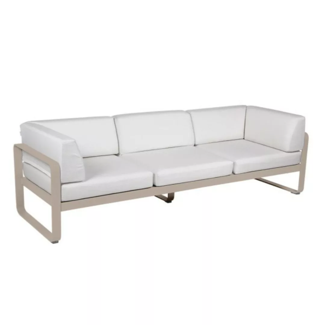 Bellevie 3-Sitzer Club Sofa Outdoor 14 Muskat 81 Grauweiß günstig online kaufen