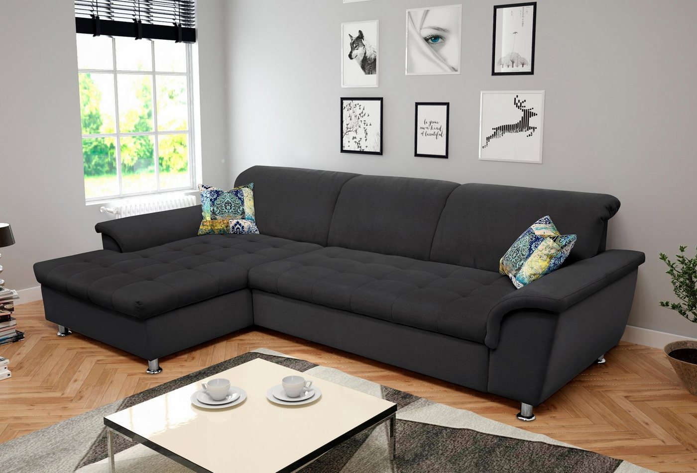 DOMO collection Ecksofa Franzi, wahlweise mit Bettfunktion, Bettkasten und günstig online kaufen