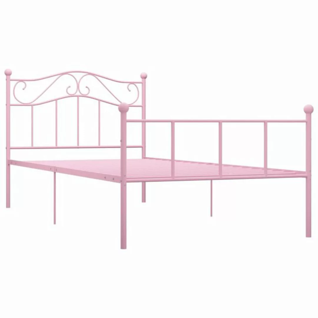 Bettgestell Rosa Metall 100 × 200 Cm günstig online kaufen