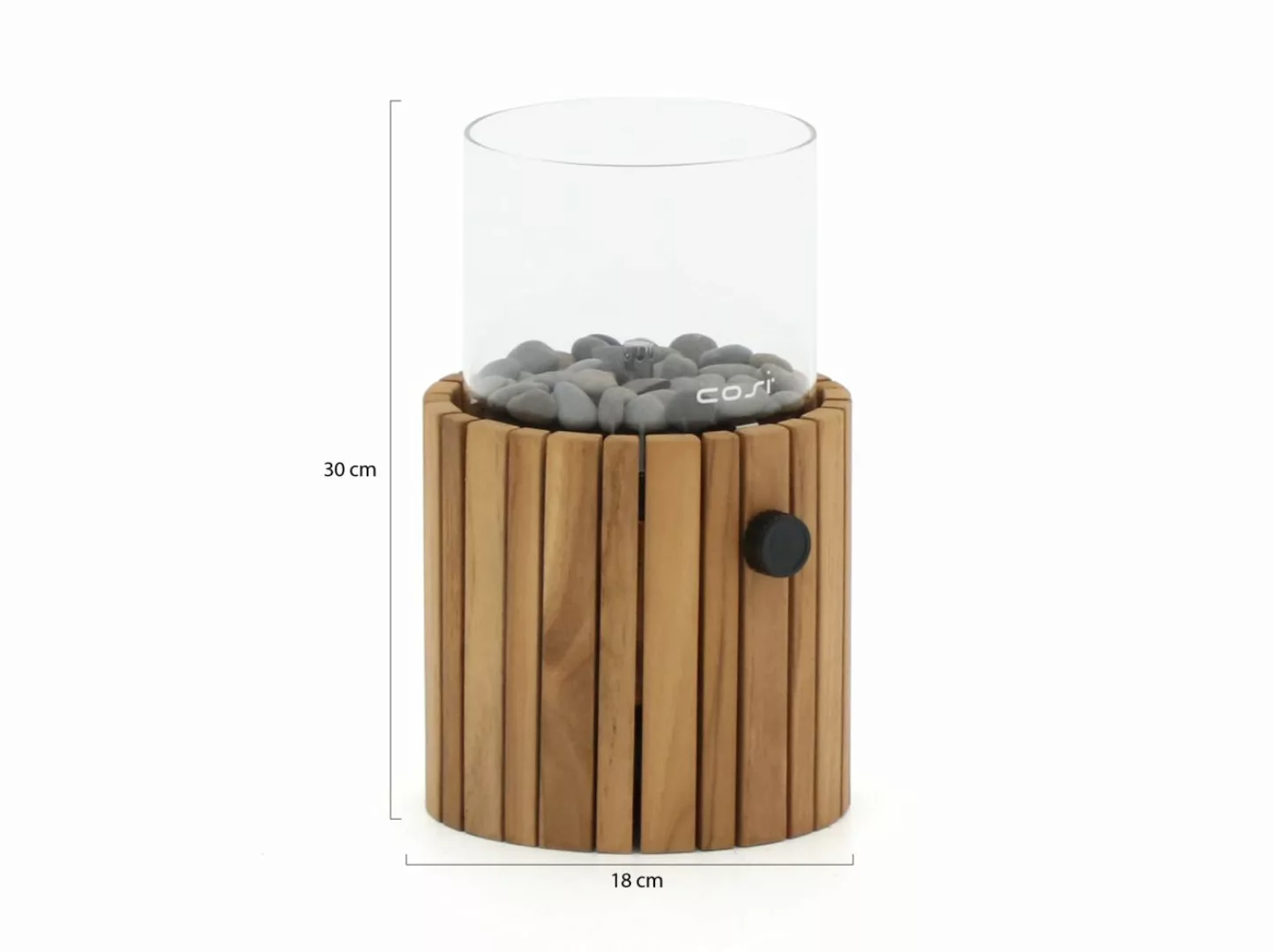 Cosiscoop Timber round Tischkamin (ø 18 cm, h: 30 cm) günstig online kaufen