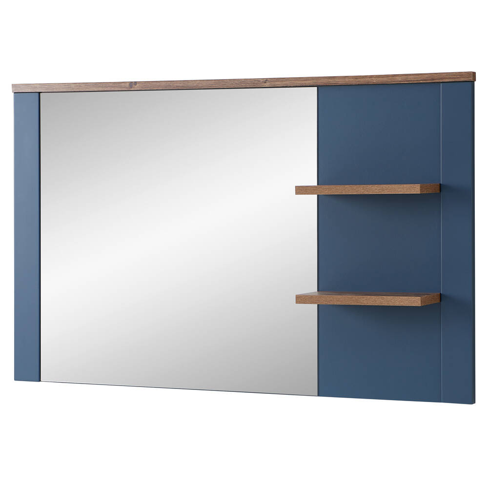 Garderobenspiegel matt blau mit Eiche DEVON-36 Landhausstil, 130 cm breit günstig online kaufen