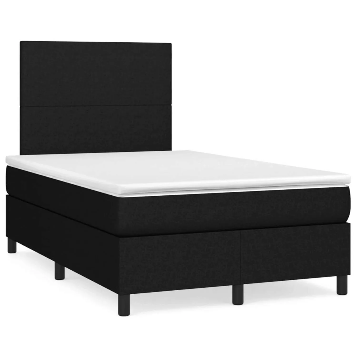 vidaXL Boxspringbett mit Matratze Schwarz 120x200 cm Stoff1373222 günstig online kaufen