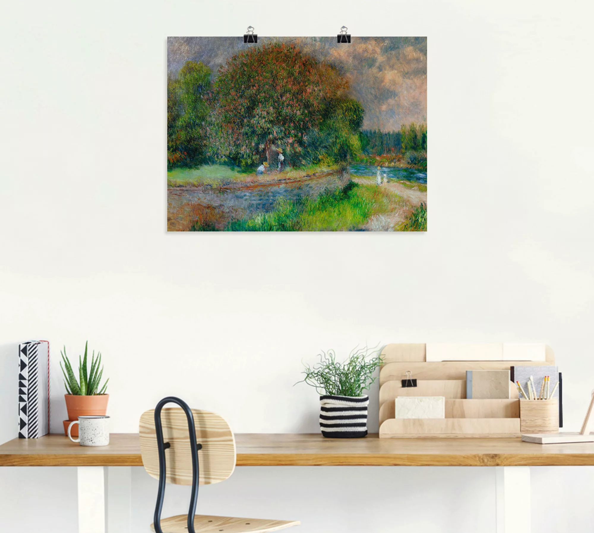 Artland Wandbild "Blühender Kastanienbaum", Wiesen & Bäume, (1 St.), als Le günstig online kaufen