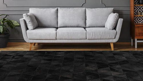 Padiro Fellteppich »Lavin 325 Lederteppich«, rechteckig, 8 mm Höhe, 100 % R günstig online kaufen