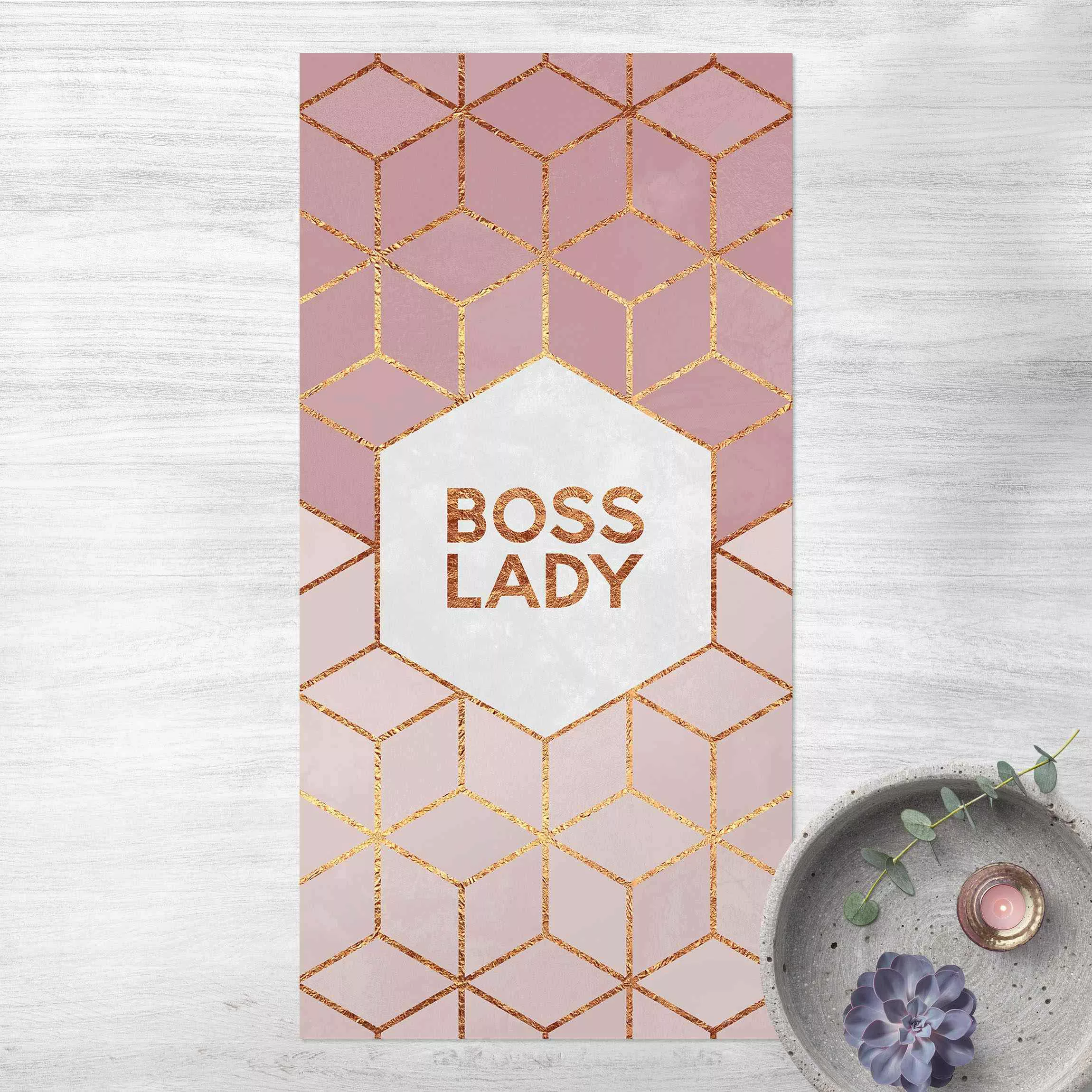 Vinyl-Teppich Boss Lady Sechsecke Rosa günstig online kaufen