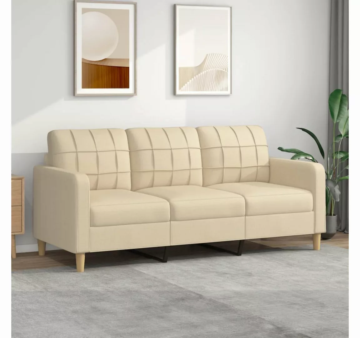 vidaXL Sofa 3-Sitzer Sofa Couch Möbel Weinrot 180 cm Stoff günstig online kaufen