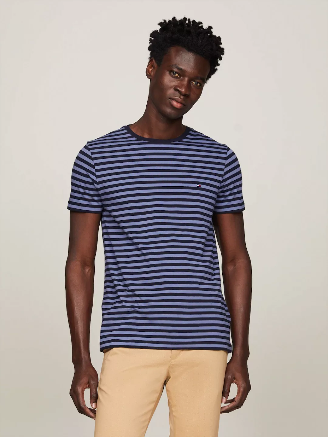 Tommy Hilfiger T-Shirt "STRETCH SLIM FIT TEE", mit Rundhalsausschnitt günstig online kaufen