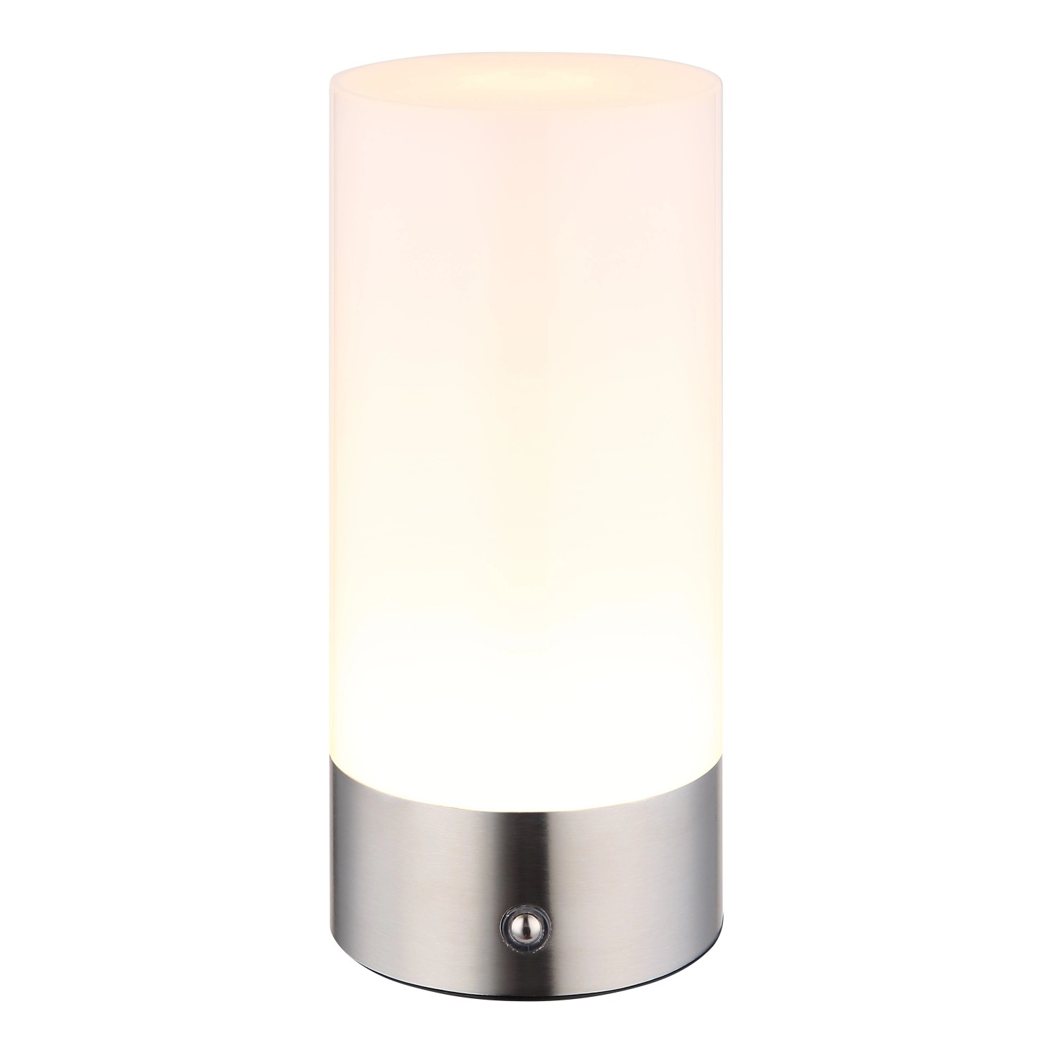 Globo Tischleuchte Lex Metall Nickel matt RGBW LED 88 x 190 mm günstig online kaufen