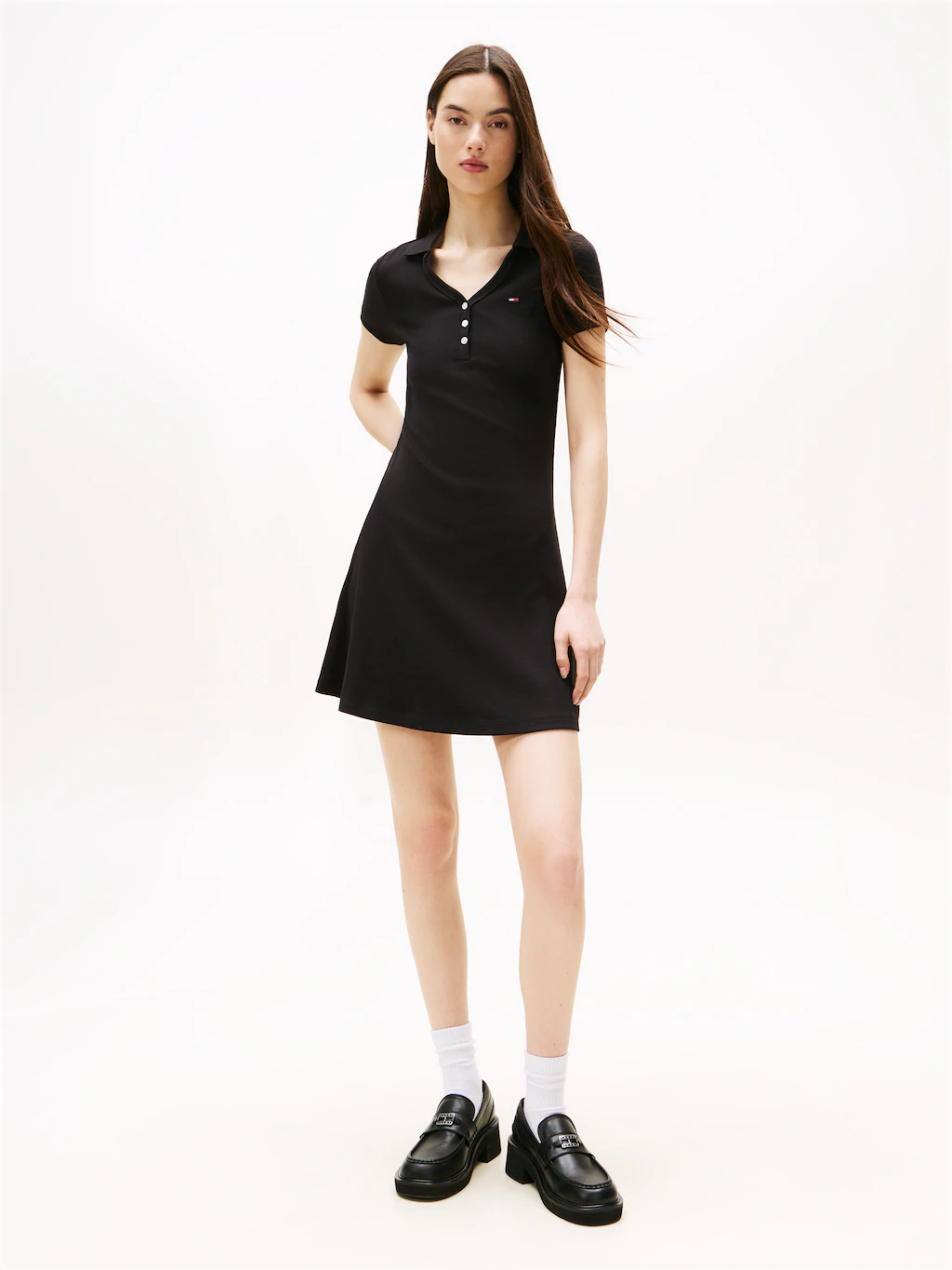Tommy Jeans Polokleid "TJW F&F RIB POLO DRESS EXT" günstig online kaufen