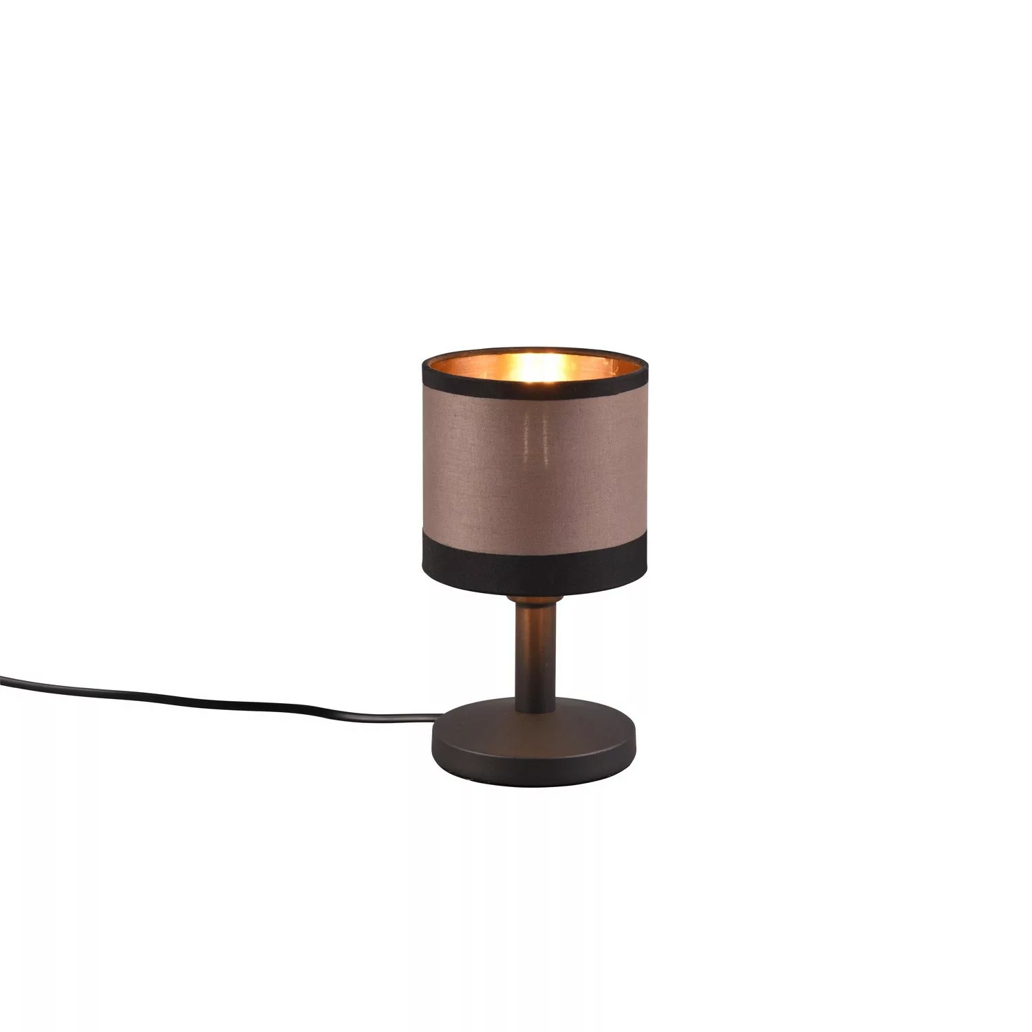 Reality Design-Tischlampe Davos 1-flammig Schwarz Matt 12 cm x 12 cm günstig online kaufen