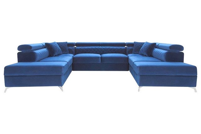 JVmoebel Ecksofa Wohnlandschaft Bettfunktion Stoff Ecksofa U-Form Couch, Ma günstig online kaufen