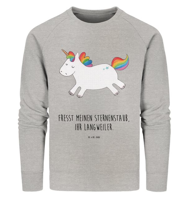 Mr. & Mrs. Panda Longpullover Größe XXL Einhorn Happy - Heather Grey - Gesc günstig online kaufen