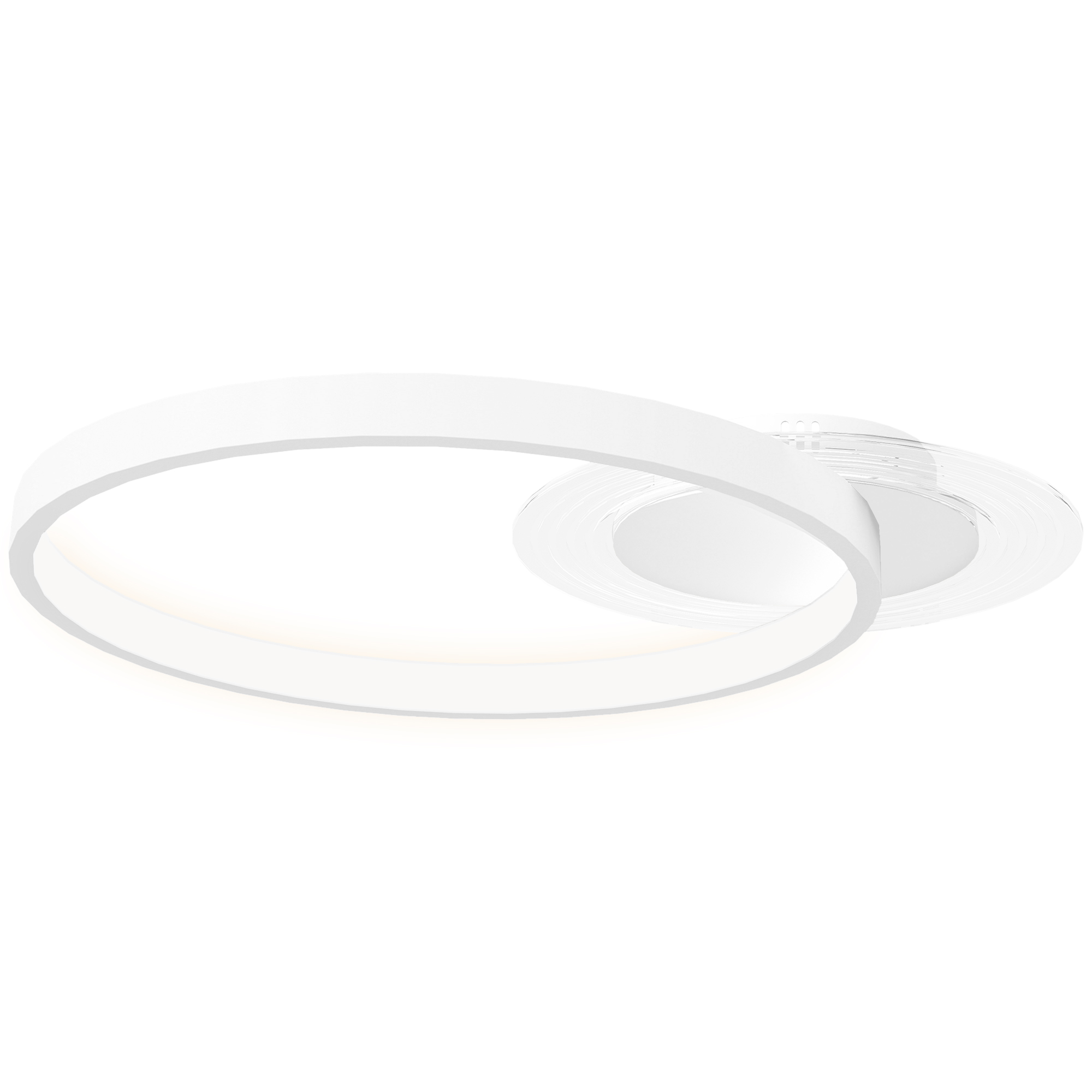HOMCOM Deckenlampe, Deckenleuchte mit Zwei-Ring-Design, Runde Deckenbeleuch günstig online kaufen
