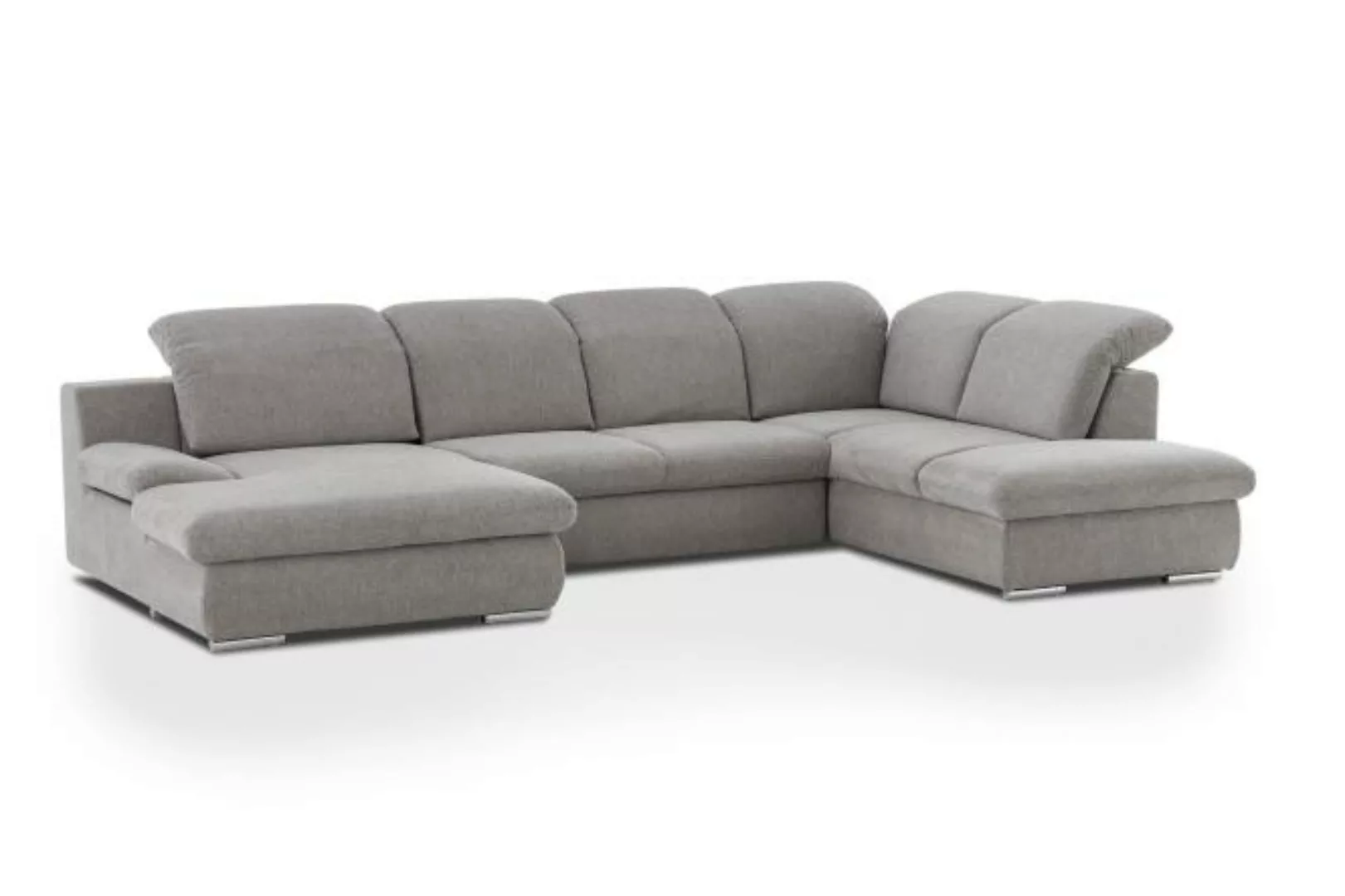 U Sofa mit Schlaffunktion und Bettkasten Taupe 353 cm breit ISONA von Cotta günstig online kaufen