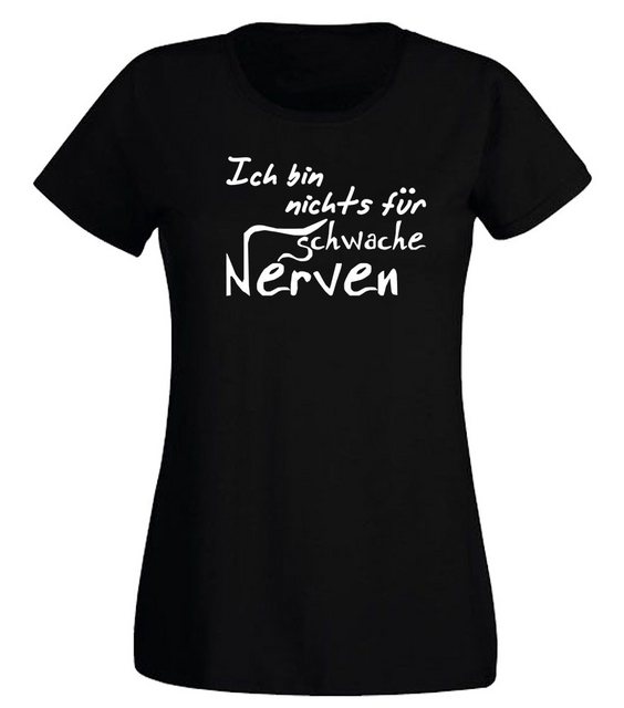 G-graphics T-Shirt Damen T-Shirt - Ich bin nichts für schwache Nerven Slim- günstig online kaufen