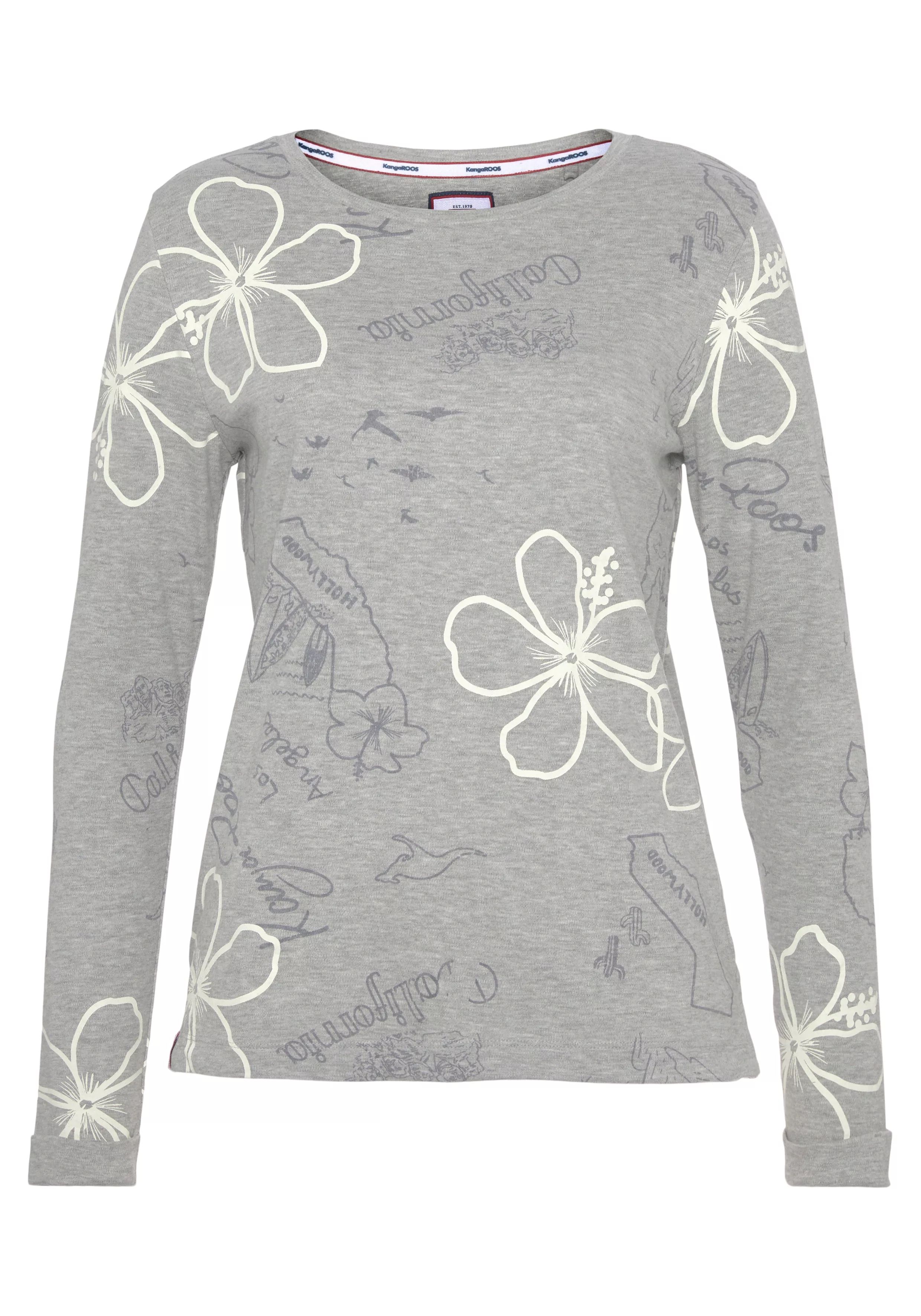KangaROOS Sweatshirt, mi tollem Alloverprint im American-Style - NEUE KOLLE günstig online kaufen