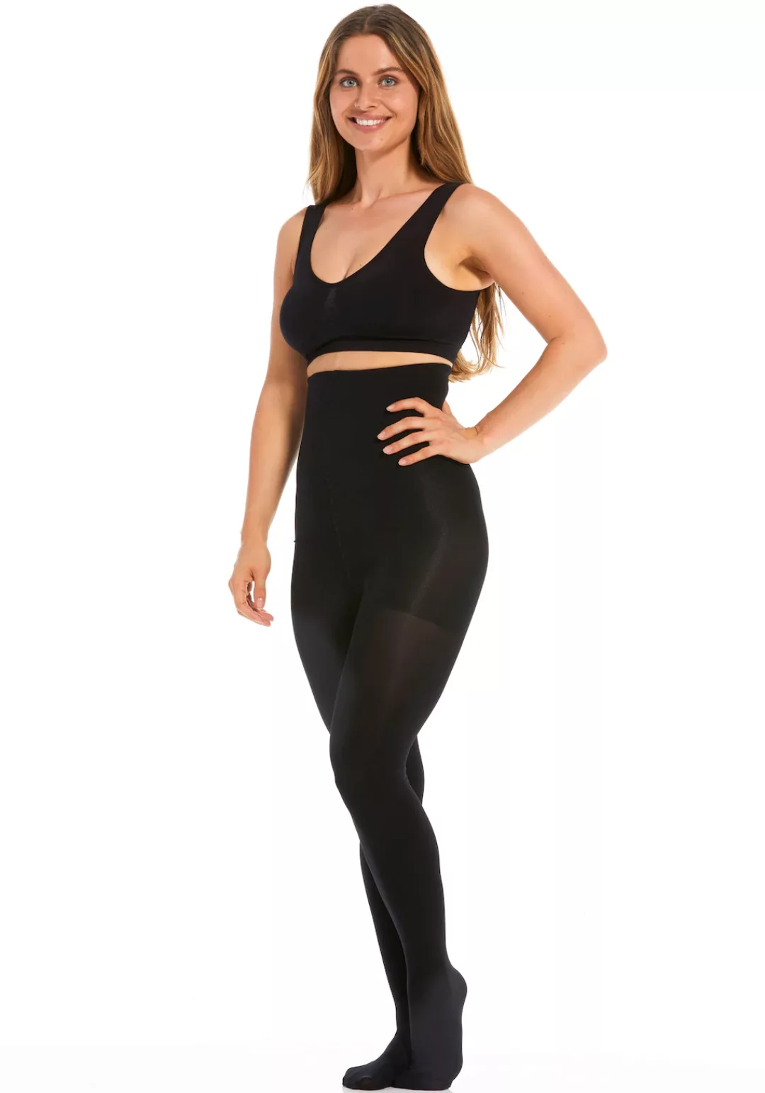 MAGIC Bodyfashion Highwaist Strumpfhose "Hi-Waist Slim Tights", mittlere Fo günstig online kaufen