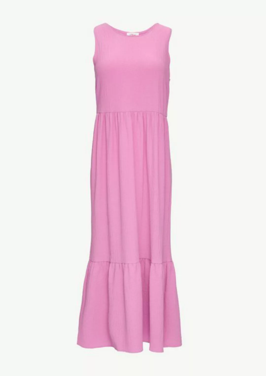 s.Oliver Maxikleid Volants-Kleid mit Crêpe-Struktur Cut Out günstig online kaufen