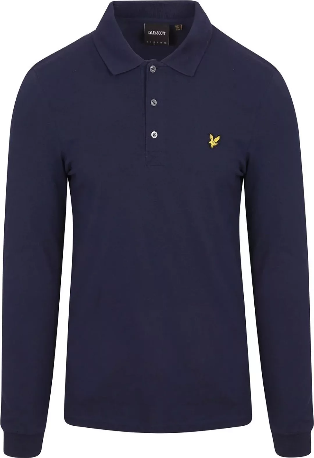 Lyle & Scott Langarm-Poloshirt Herren Aus Pique Baumwolle günstig online kaufen