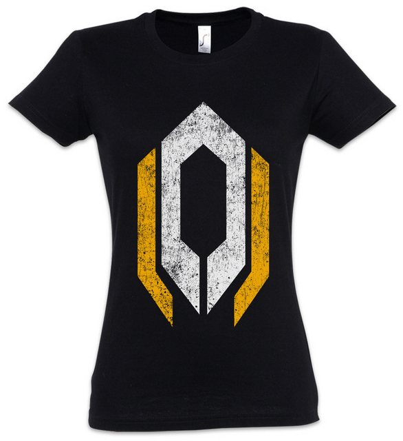 Urban Backwoods Print-Shirt Cerberus Logo Damen T-Shirt Gamer Shepard Mass günstig online kaufen