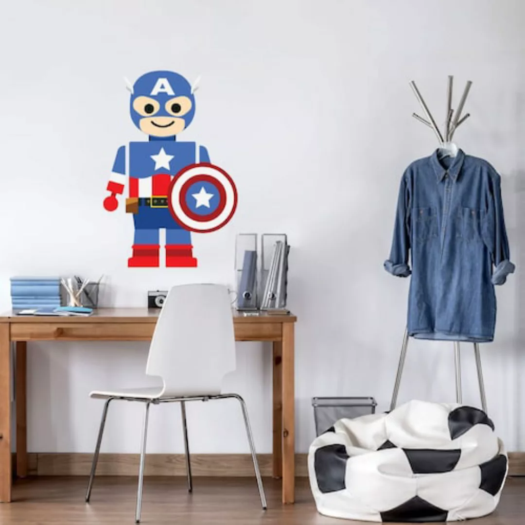 Wall-Art Wandtattoo »Spielfigur Held Captain America«, (1 St.) günstig online kaufen