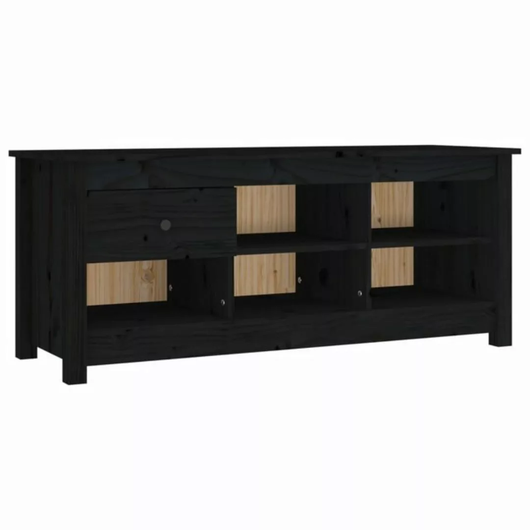 furnicato Schuhschrank Schwarz 110x38x45,5 cm Massivholz Kiefer günstig online kaufen