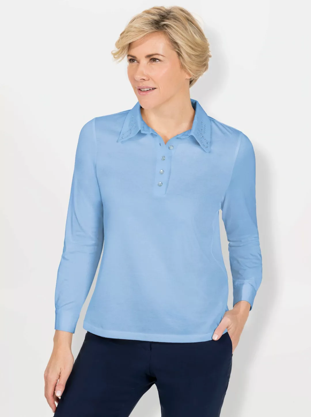 Classic Langarm-Poloshirt "Shirt", (1 tlg.) günstig online kaufen