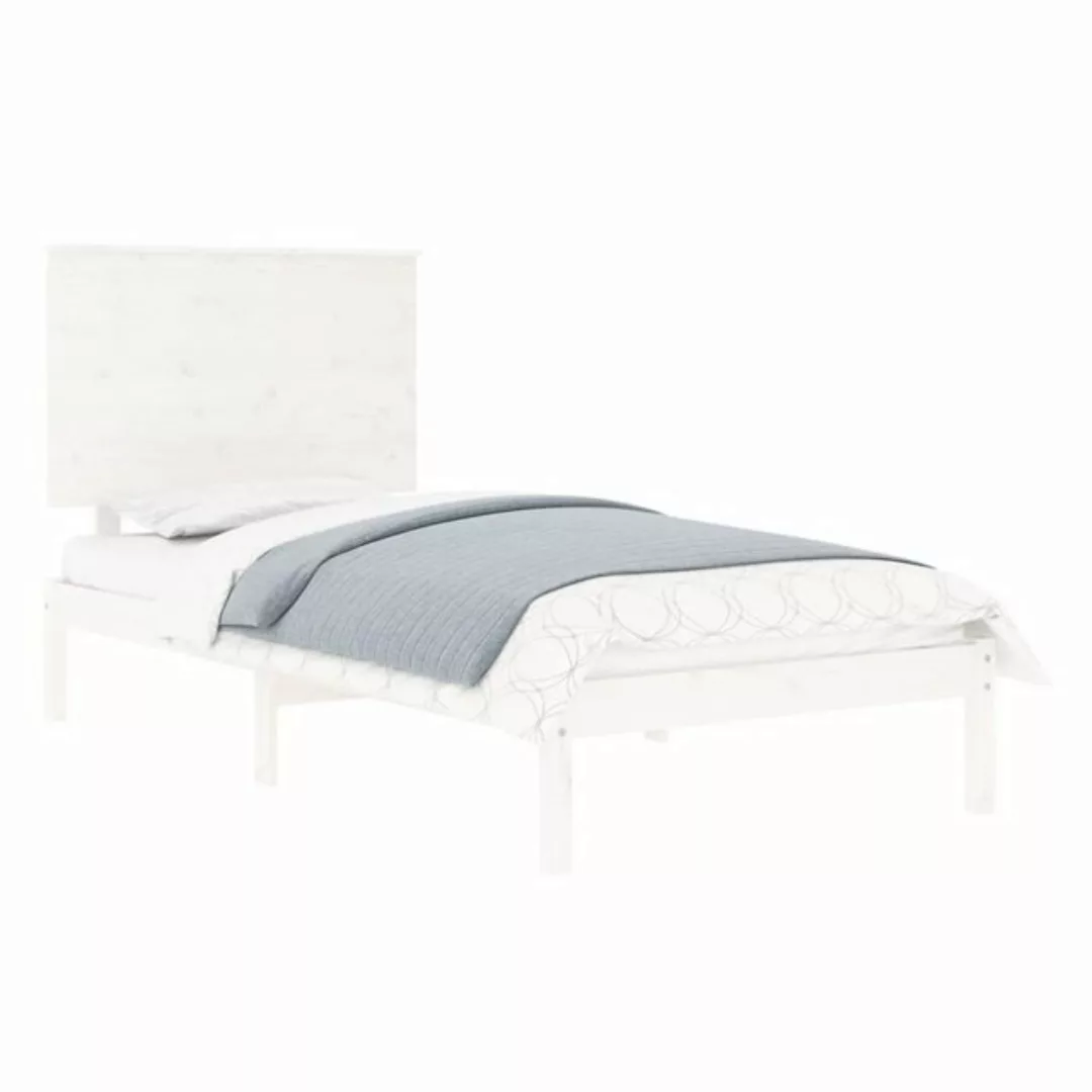 vidaXL Bett Massivholzbett Weiß 90x190 cm günstig online kaufen