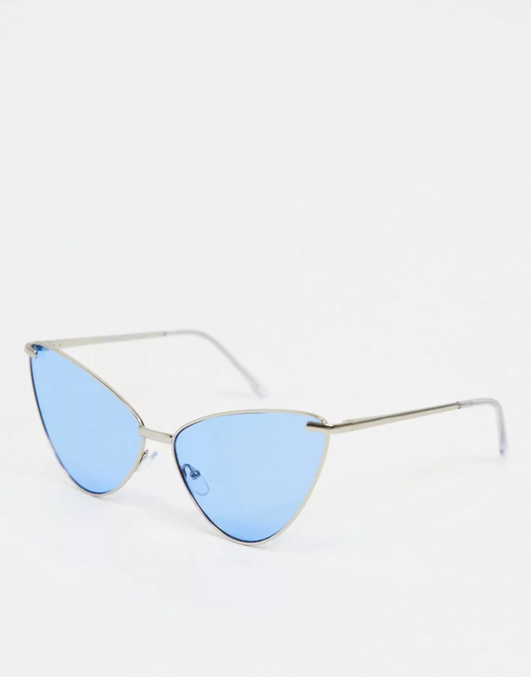 AJ Morgan – Katzenaugensonnenbrille in Silber mit blauen Gläsern günstig online kaufen