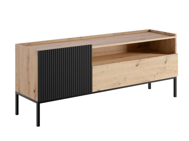 Compleo TV-Schrank klein 150 cm breit KELLY, Elegant TV Möbel mit Lamellen günstig online kaufen