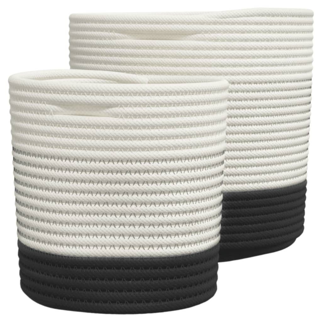vidaXL Aufbewahrungskorb Aufbewahrungskörbe 2 Stk. Weiß günstig online kaufen