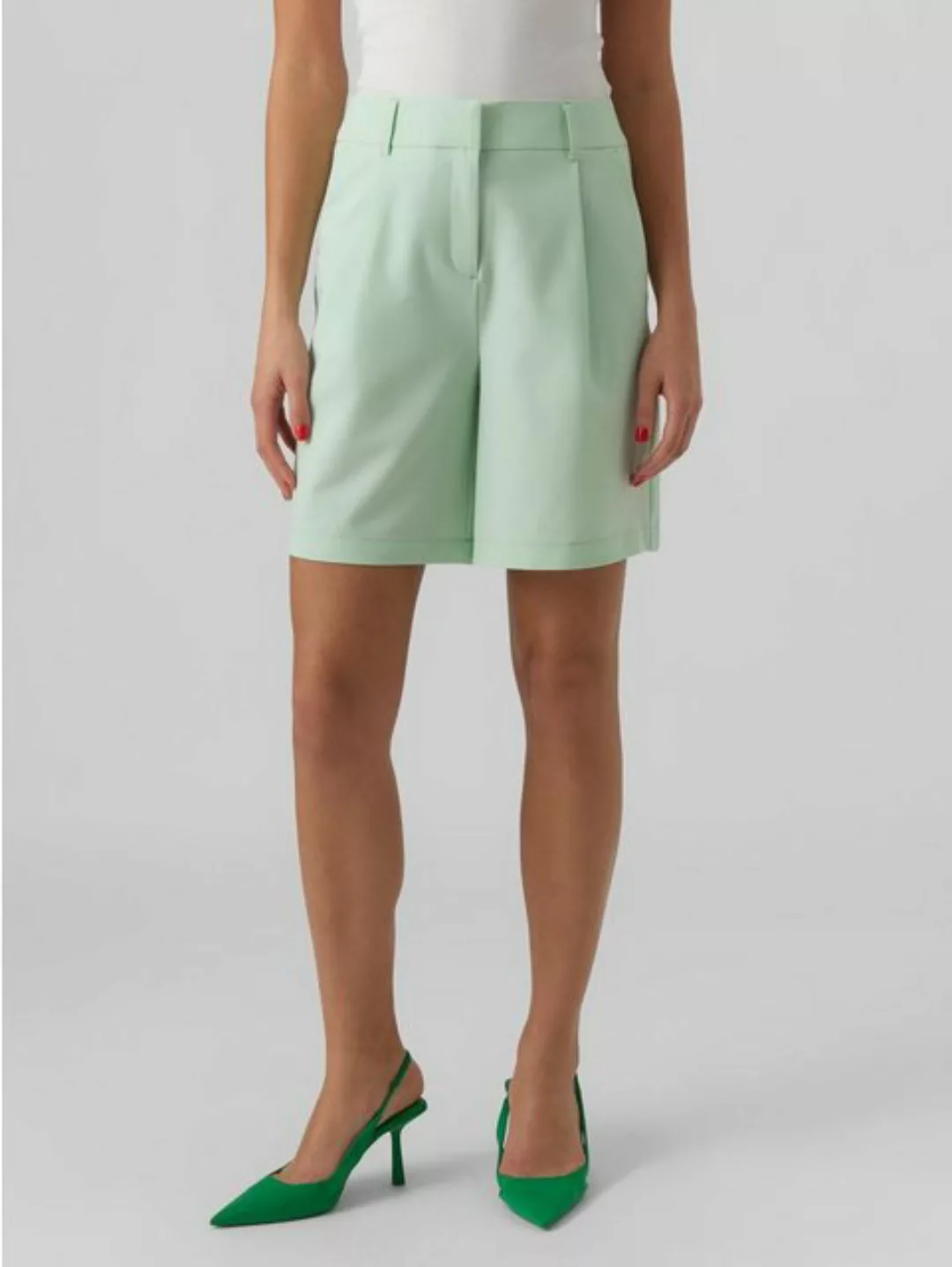 Vero Moda Shorts Anzugs Shorts Stoffhose VMZELDA 5895 in Grün günstig online kaufen