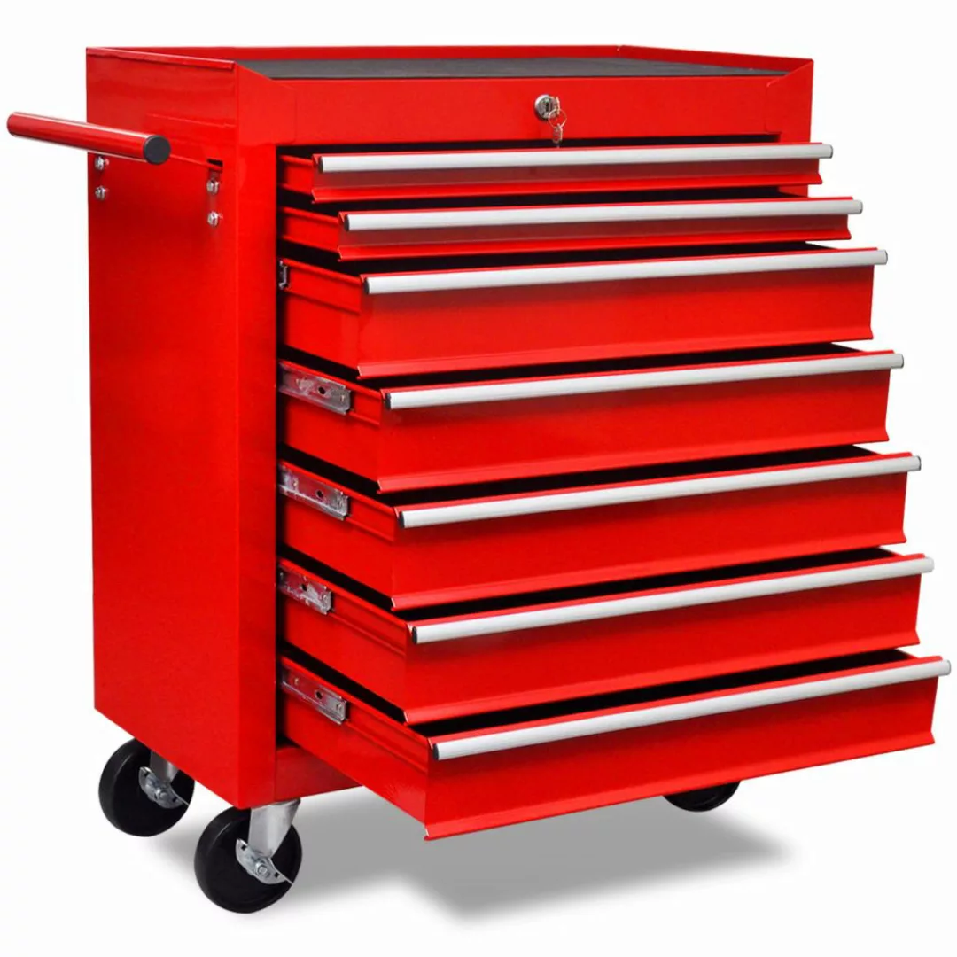 Roter Werkstattwagen 7 Schubladen günstig online kaufen
