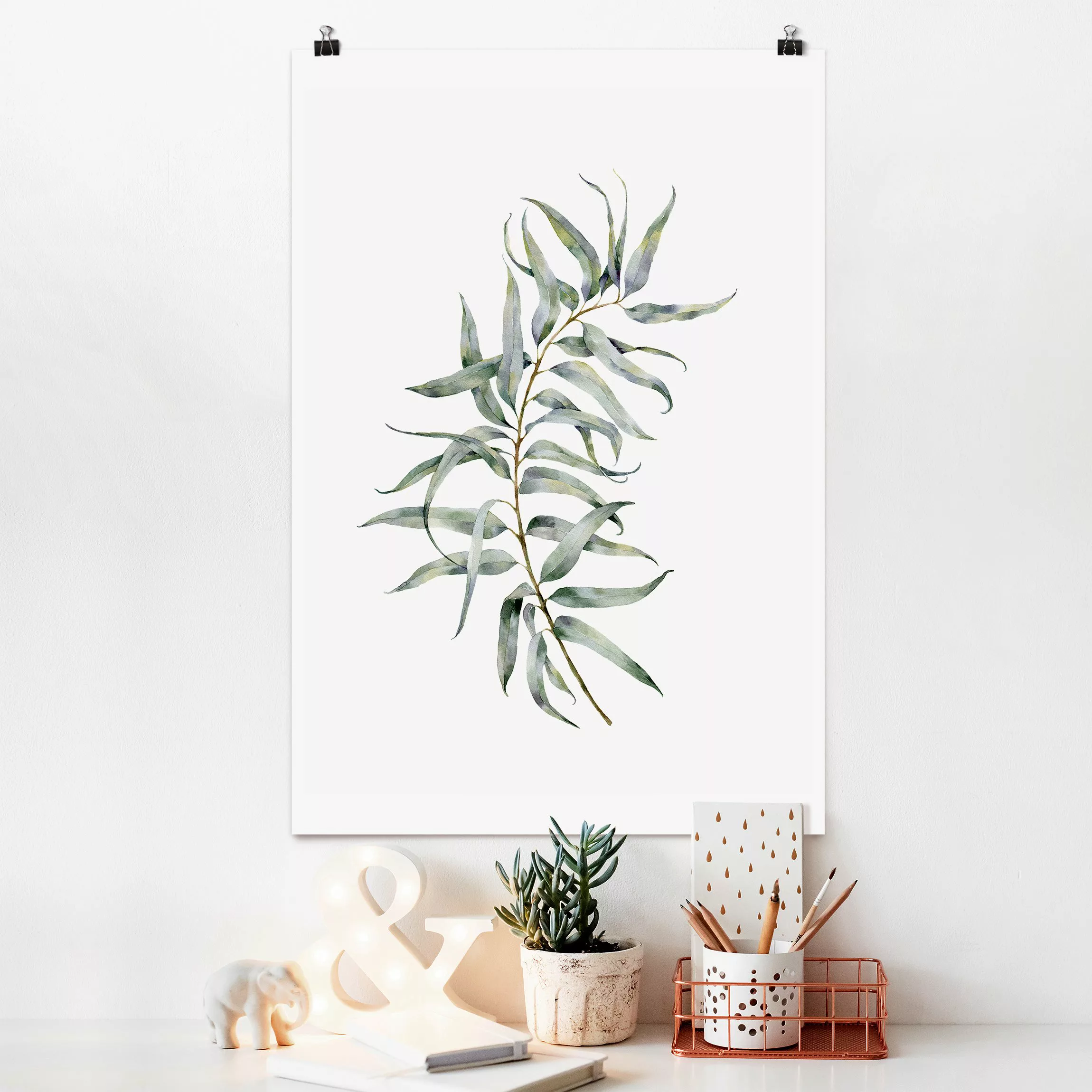 Poster Aquarell Eucalyptus IV günstig online kaufen