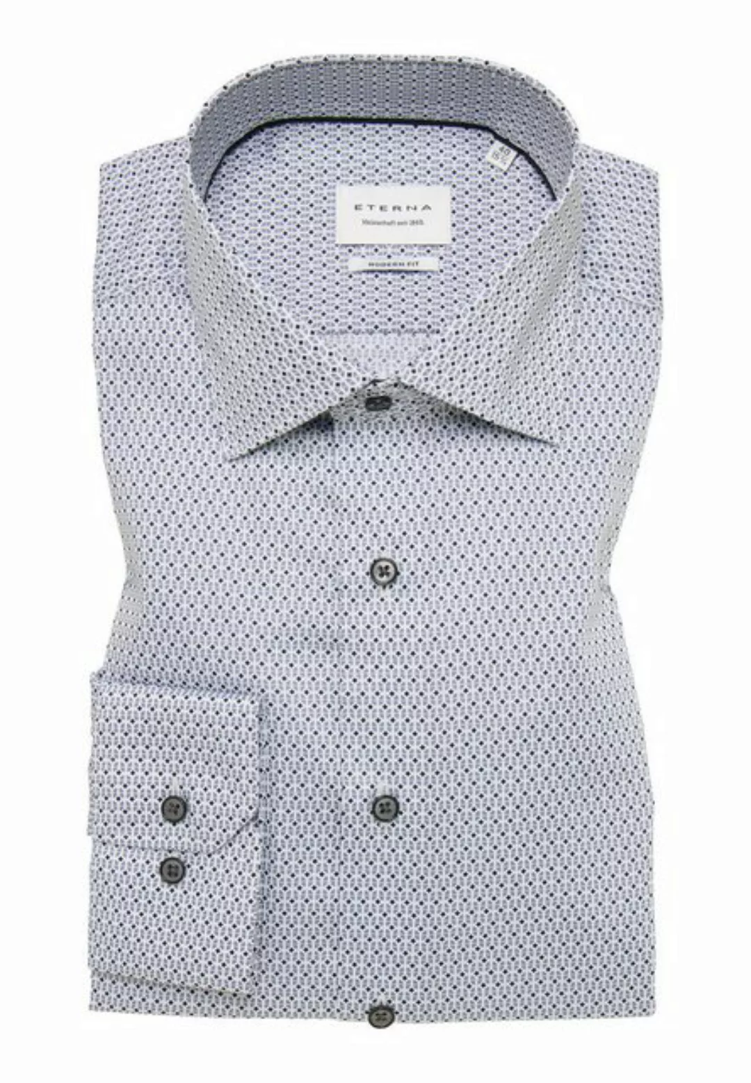 Eterna Businesshemd - Minimal Print - bügelfrei - modern fit - Twill - Busi günstig online kaufen