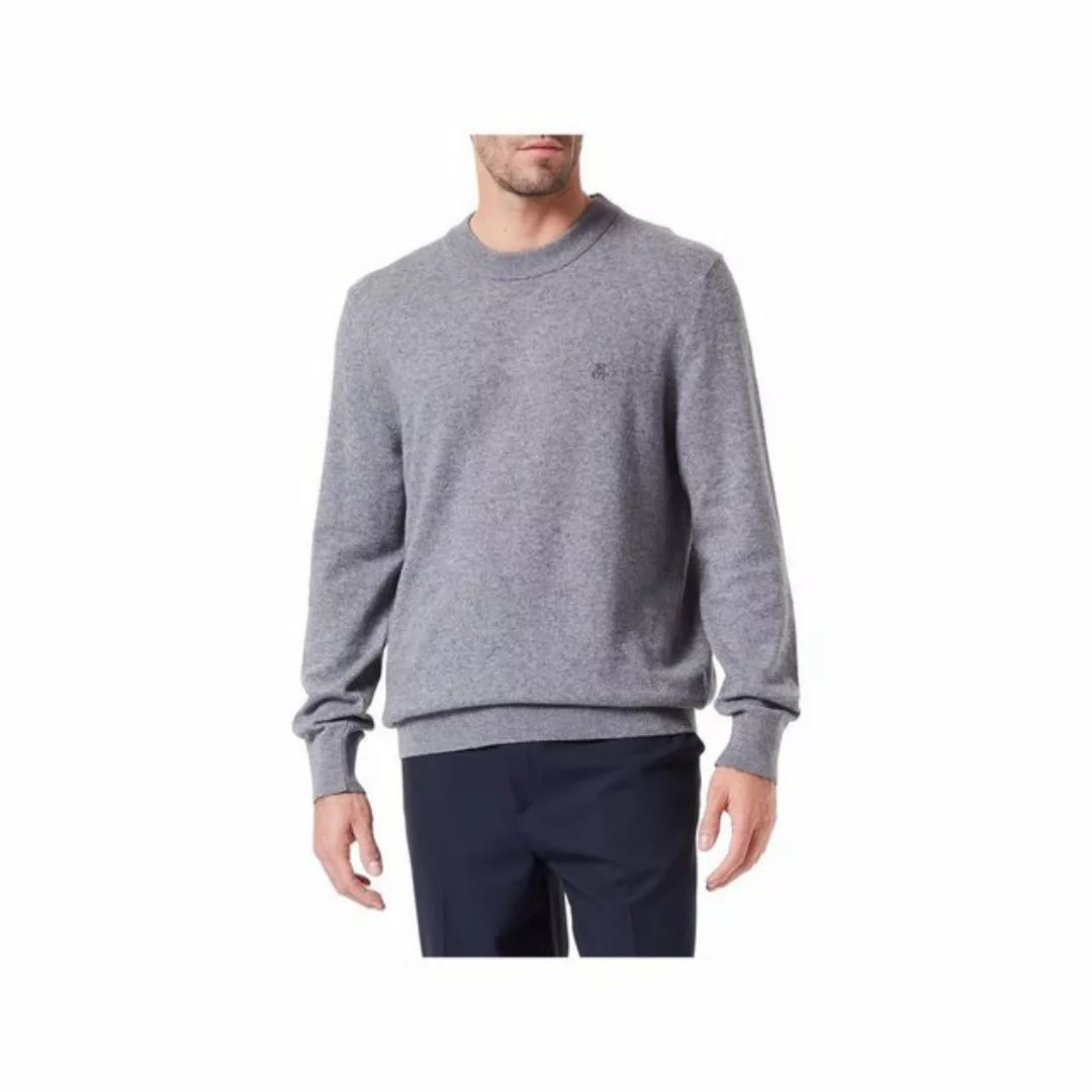 Marc O'Polo V-Ausschnitt-Pullover grau regular fit (1-tlg) günstig online kaufen