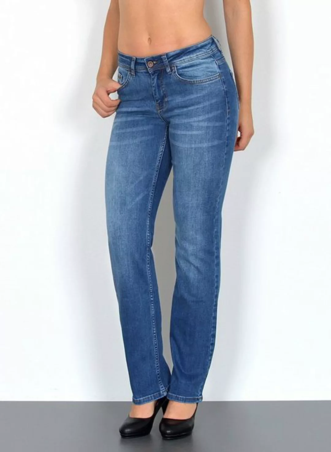 ESRA Straight-Jeans G100 High Waist Straight Fit Jeans Damen, bis Übergröße günstig online kaufen