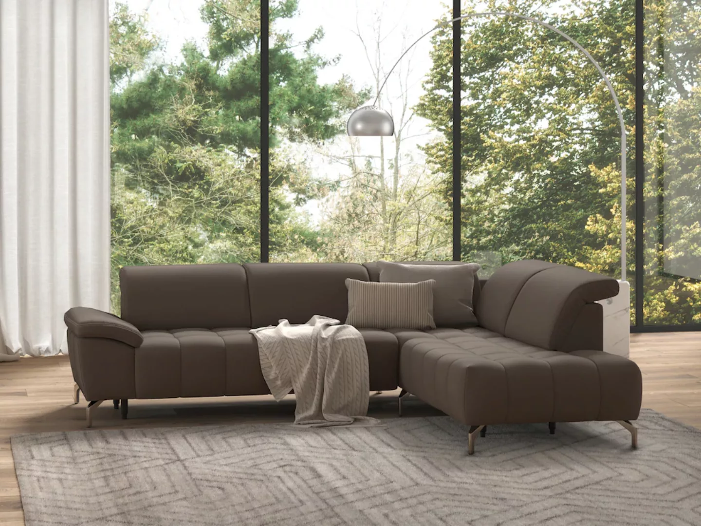 sit&more Ecksofa »Cool L-Form«, wahlweise mit Kopfteilverstellung und Vorzi günstig online kaufen