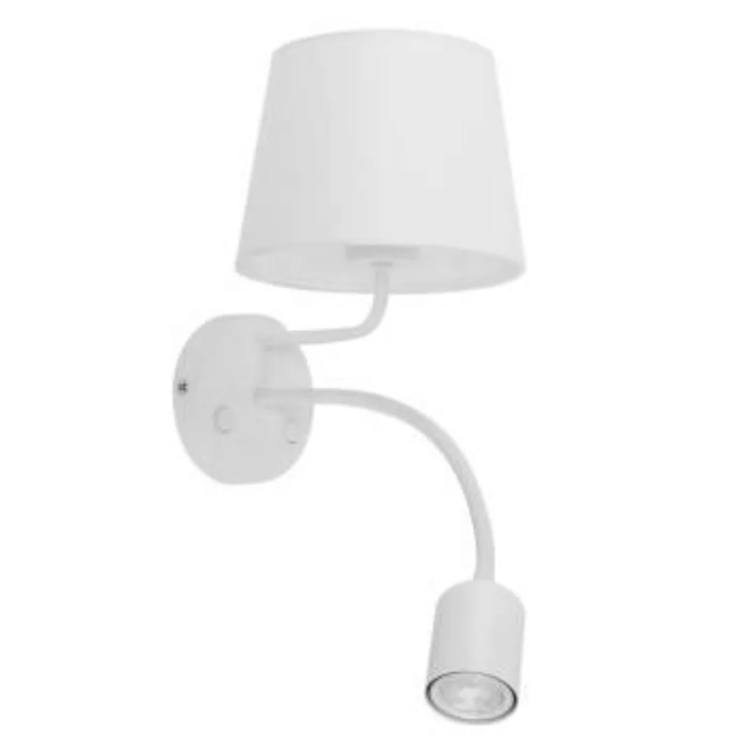 Wandlampe Weiß E27 mit Leselampe verstellbar GU10 günstig online kaufen