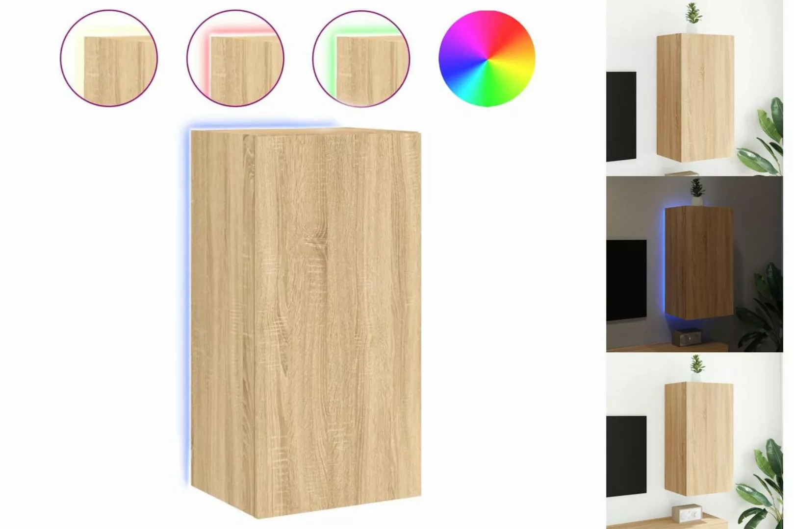 vidaXL TV-Schrank TV Schrank Hängeschrank Wandschrank Lowboard mit LED Leuc günstig online kaufen