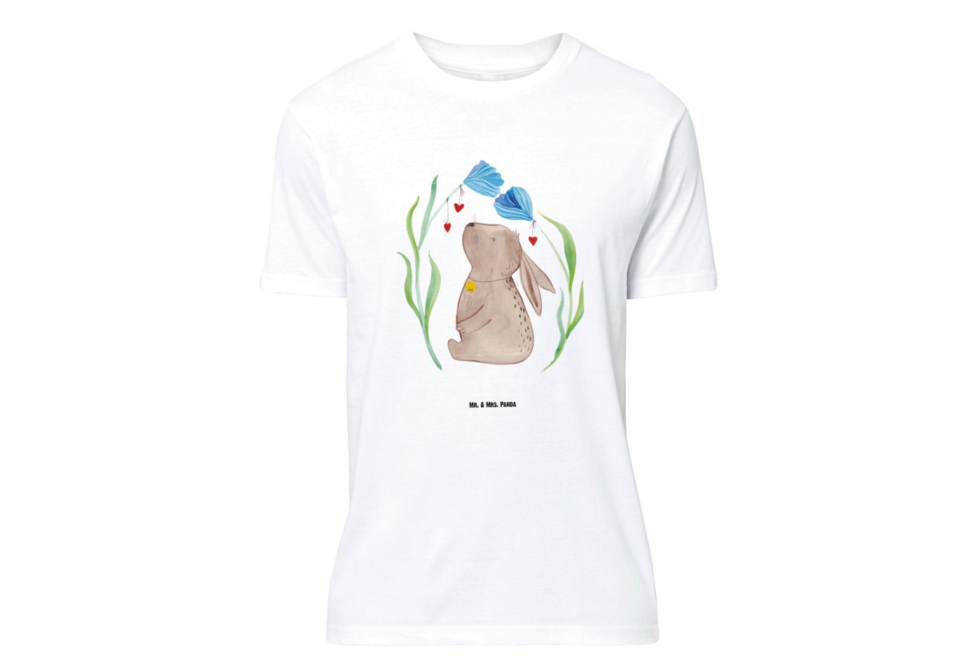 Mr. & Mrs. Panda T-Shirt Hase Blume - Weiß - Geschenk, Träume, Kaninchen, N günstig online kaufen