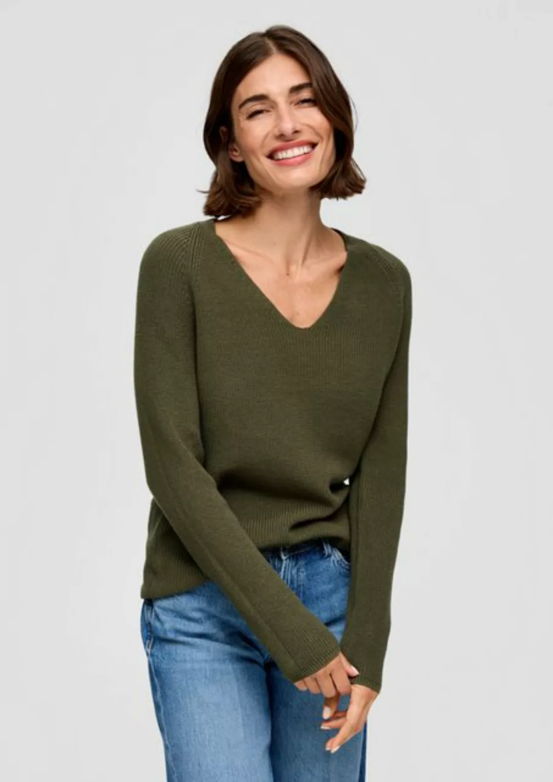 s.Oliver Strickpullover mit Raglan Ärmeln günstig online kaufen