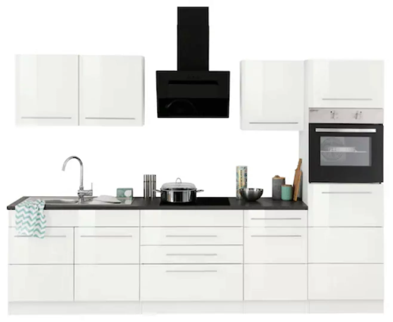 HELD MÖBEL Küchenzeile "Trient", mit E-Geräten, Breite 290 cm günstig online kaufen