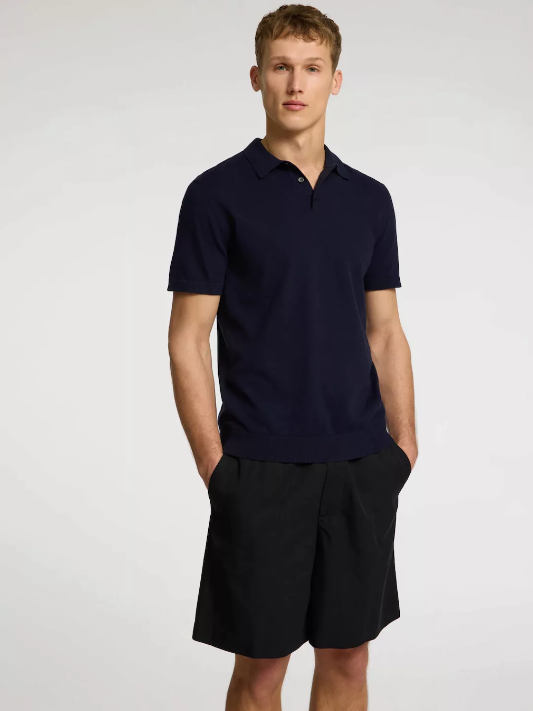 SELECTED HOMME Poloshirt SLHBERG SS KNIT POLO NOOS günstig online kaufen