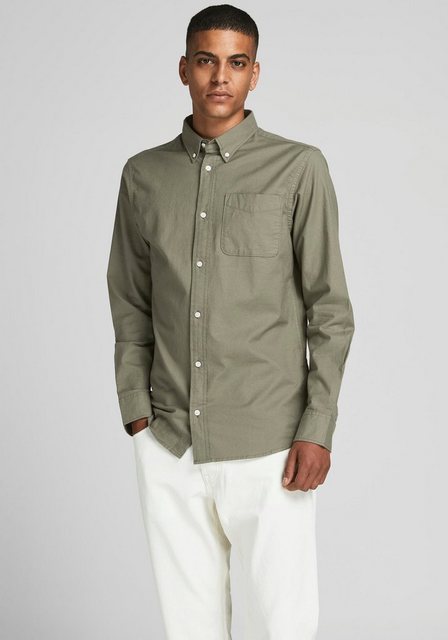 Jack & Jones Langarmhemd BROOK OXFORD mit Button-Down Kragen günstig online kaufen