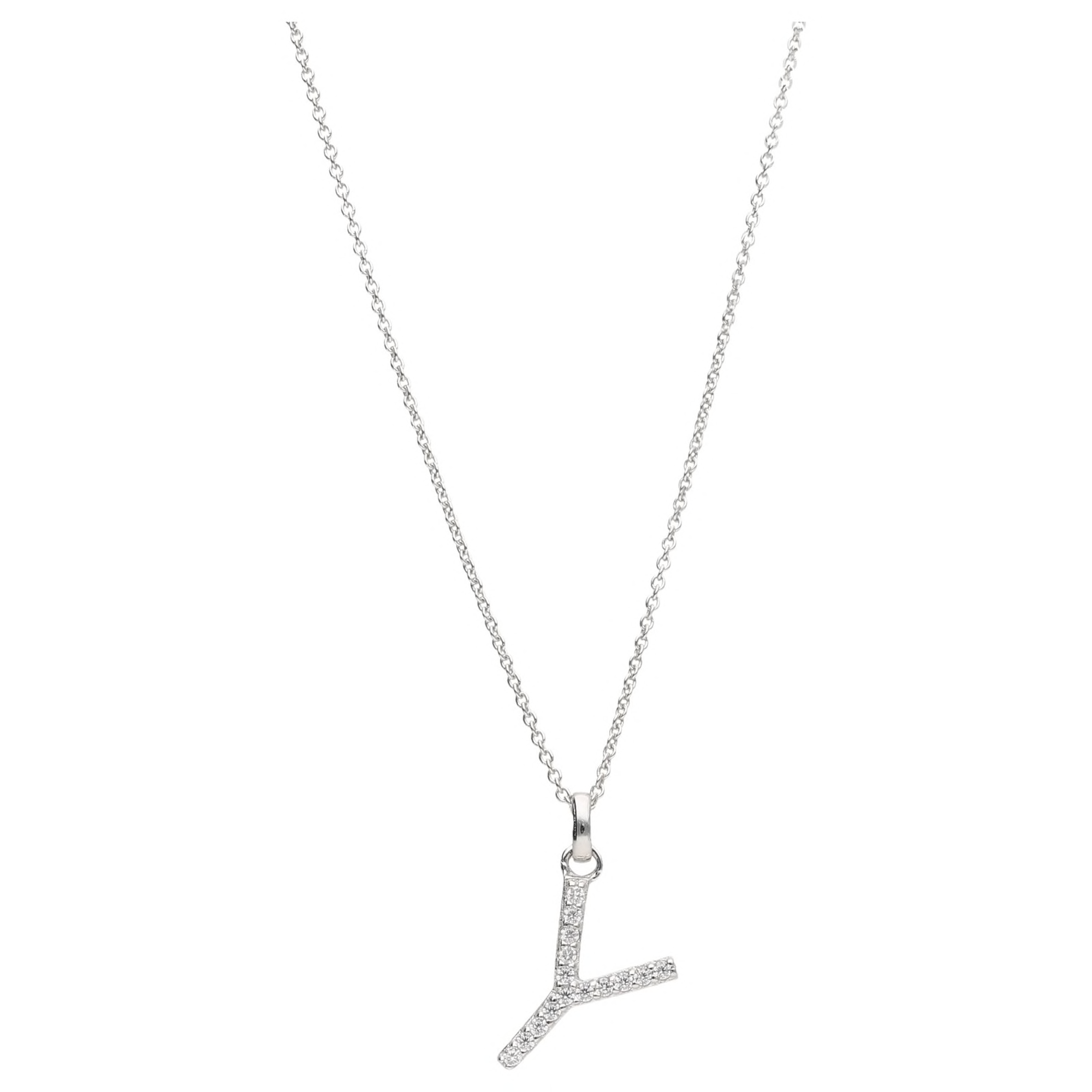 Smart Jewel Kette mit Anhänger "Buchstabe Y mit Zirkonia Steine, Silber 925 günstig online kaufen