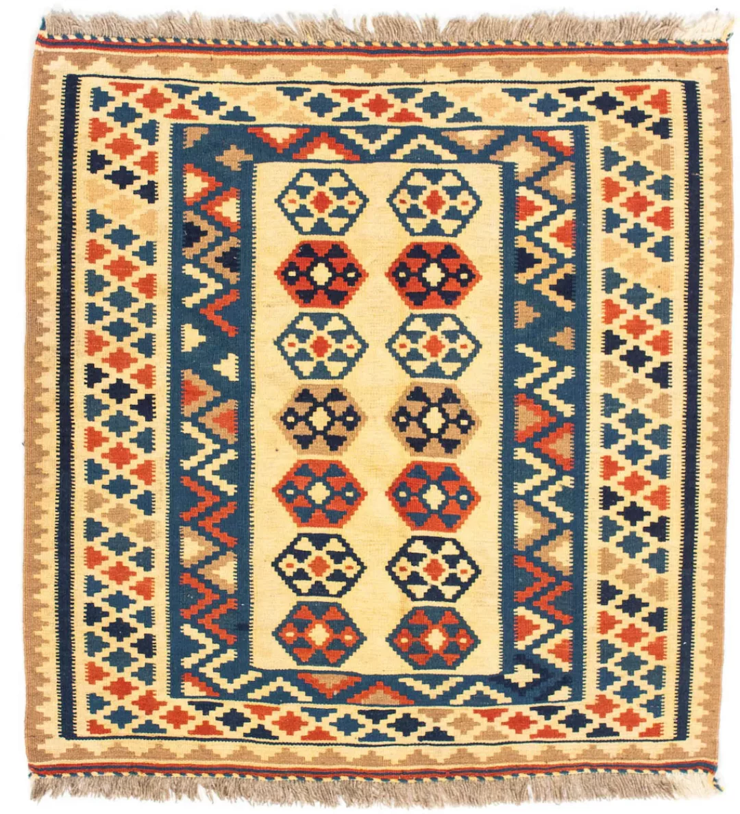 morgenland Wollteppich »Kelim - Oriental quadratisch - 103 x 100 cm - beige günstig online kaufen