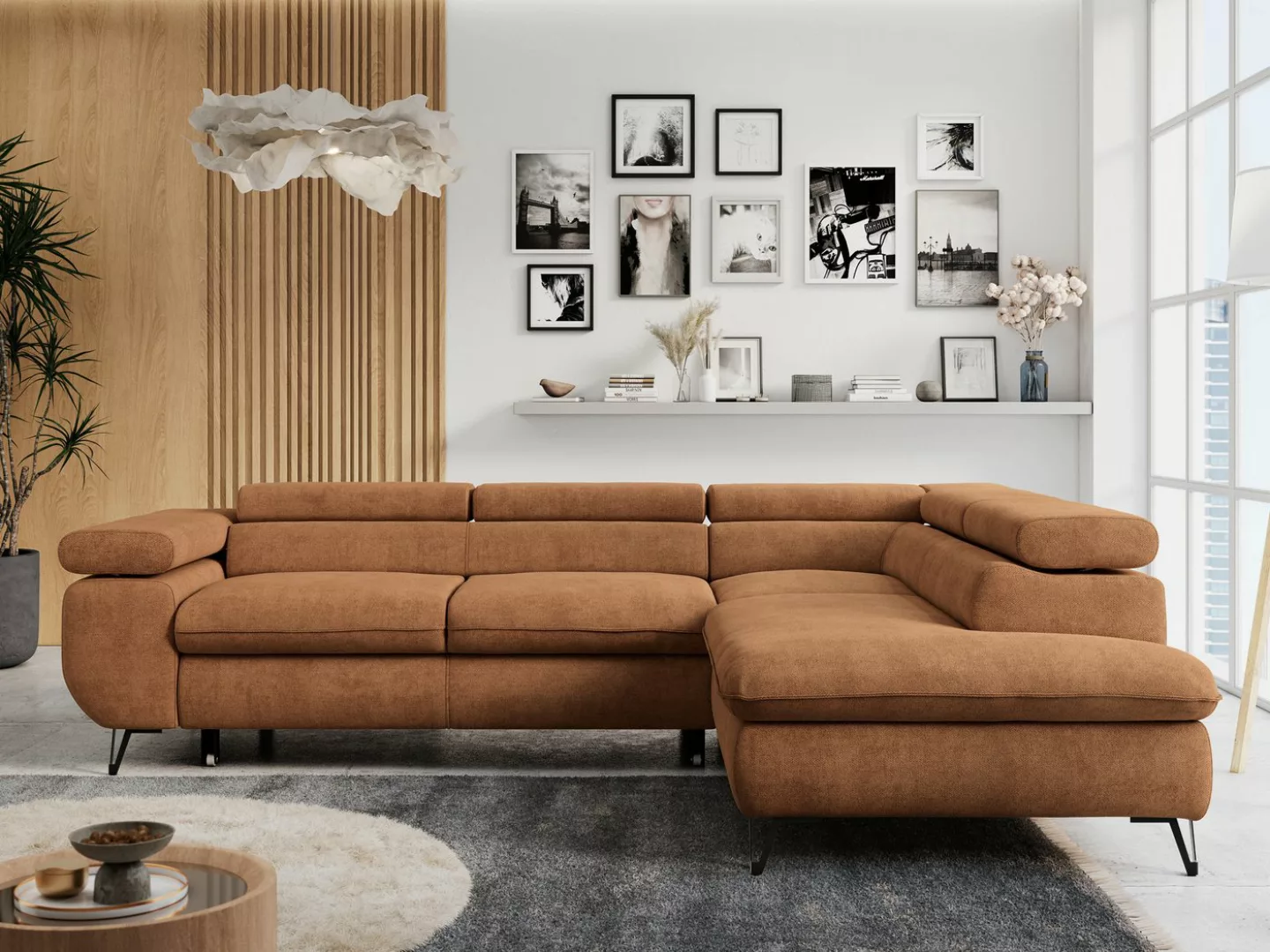 MKS MÖBEL Ecksofa PETER L, Bettfunktion, Modern Sofa, L-form, Einstellbare günstig online kaufen