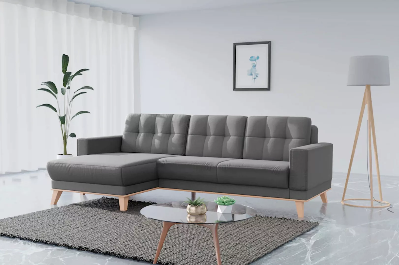 sit&more Ecksofa "Lavida L-Form", wahlweise mit Kippfunktion und Bettkasten günstig online kaufen